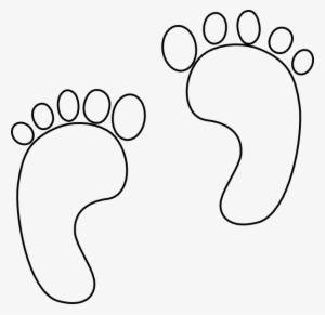 Transparent Collection Of Outline High Quality Free - Footprints Template