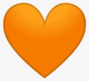 Orange Heart Png Png Library Download - Emoji Coração Laranja