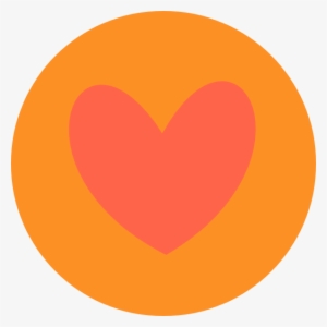 Heart In Circle Orange Clipart Png For Web