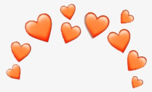 Orange Heart Crown Heartcrown Sticker Random Iphone - Yellow Heart Crown Png