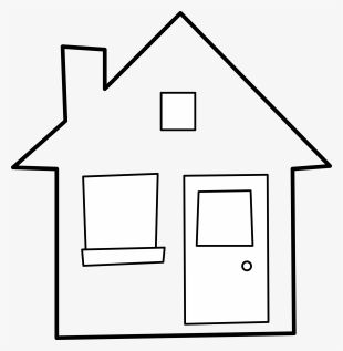 House Outline - House Clipart Black And White