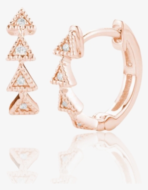 Triangle Kadi Earring- Rose Gold - Alkemistry Diamond Triangle 14ct Rose-gold Diamond