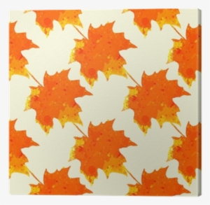 Watercolor Maple Leaves Pattern Canvas Print • Pixers® - Watercolor Painting
