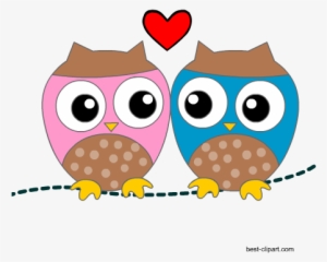 Two Cute Owls, Free Clip Art For Valentine's Day - Cute Writing Paper