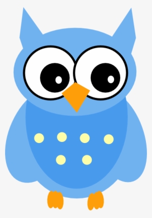 Cute Owls Blue Clip - Hoot Clipart