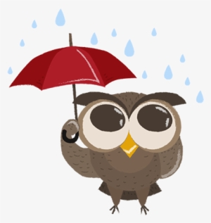 Message Clipart Cute Owl - Owl With Umbrella Clipart