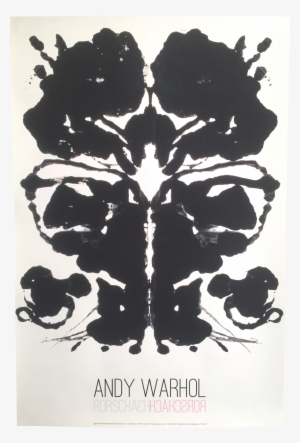 This Original Offset Lithograph Print Poster Of A Rorschach - Andy Warhol Rorschach Series
