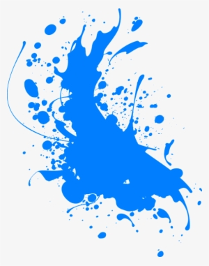 Dark Blue Splash Ink Clip Art At Clker - Paint Splatter Clipart