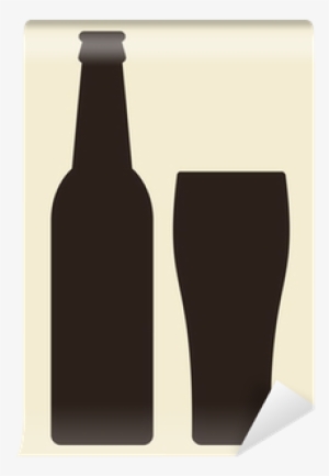 Bottle And Glass Of Beer - Wine Bottle