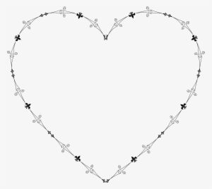 Decorative Flourish Heart 3 Clip Art Transparent Library - Heart Outline Dash