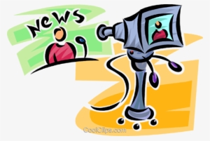 News Anchor And Camera - Newscast Clip Art