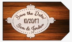 Wood Grain "save The Date" Gift Tag - Save The Date