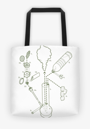 Exploded Bong Tote Bag - Life Is A Beautiful Journey Enjoy The Ride