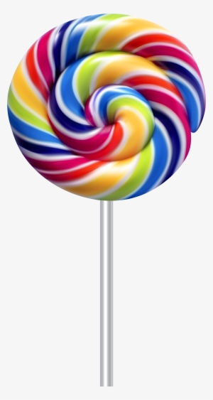 Cane Stick Cartoon Transprent - Rainbow Lollipop Transparent Background