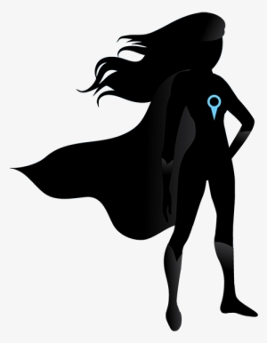 Vector Silhouettes Superhero - Woman Superhero Silhouette Png