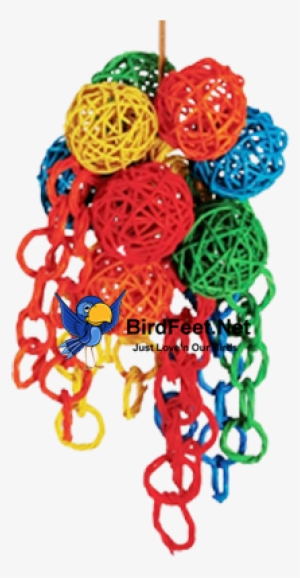 Happy Beaks Bird Toys - Paradise Toys Vibrant Cluster 6-inch W