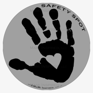 Safety Spot ™ Kids Black Hand Color Background Car - Japanese Circle