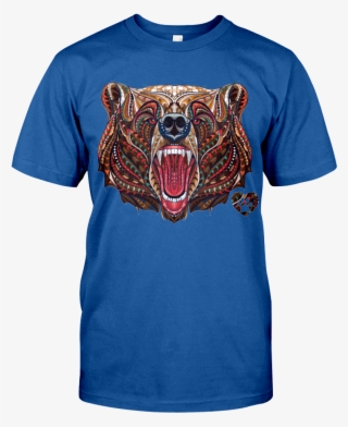 Royal Blue Grizzly Bear - Shirt