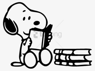 Free Png Download Snoopy Reading Png Images Background - Snoopy Reading A Book