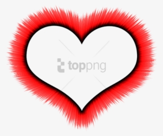 Free Png Download Heart Outline On Fire Png Images - Transparent Background Heart Border Png