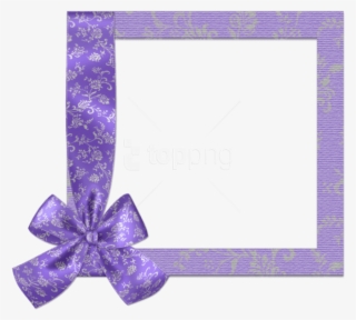 Free Png Cute Purple Png Frame With Bow Background - Blue Baby Frames Png