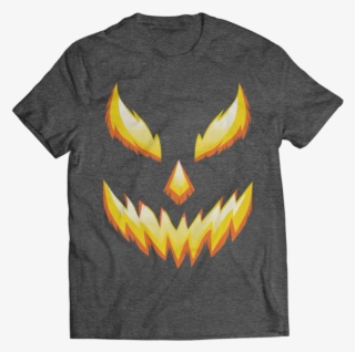Jack O' Lantern Scary Face - Peter Gabriel Back To Front T Shirt