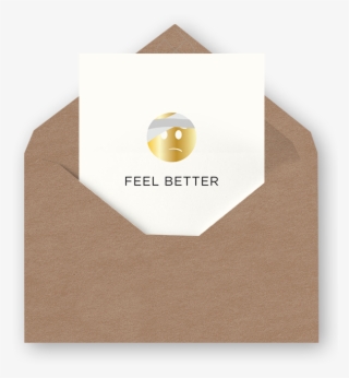 Emoji Bandage Feel Better Card - Envelope