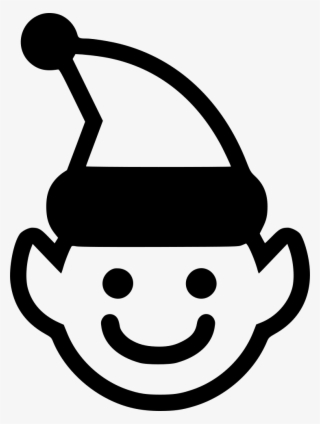 Png File - Christmas Elf Icons Black And White