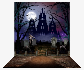 3 Dimensional View Of - Halloween Graveyard