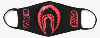Bape Bi Color Shark Mask - Bape Mask Black Red