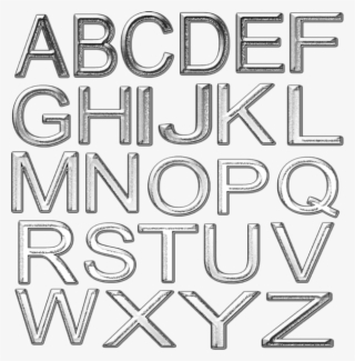 Chrome-alphabet - Silver Alphabet Chrome Png