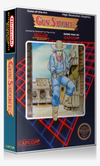 Nes Gun Smoke Retail Game Cover To Fit A Ugc Style