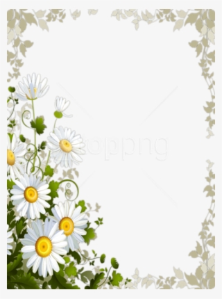 Free Png Transparent Frame With Daisies Png Images - Daisy Flower Frame