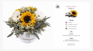 Fbn Arrangement And Recipe 0034 Yellow Picking Daisies - Bouquet