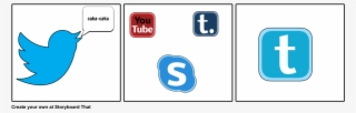 Twitter Youtube Tumbler Skype - Number