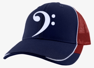Colorblock Mesh Back Bass Clef Embroidered Hat - Baseball Cap