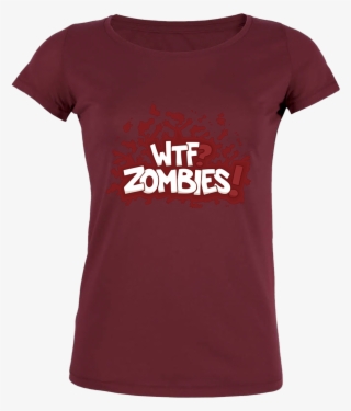 Bender Wtf Zombies T-shirt Stella Loves Girlie Burgundy - Active Shirt