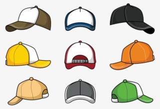 trucker hat icons vector - vẽ mũ lưỡi trai