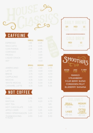 Dank Menu - Calligraphy