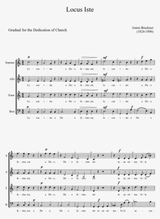 Locus Iste Sheet Music Composed By Anton Bruckner 1 - Bruckner Locus Iste Pdf Download