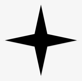 Black 4 Point Star - Four Pointed Star