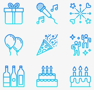 Party - Transparent Background Cake Icon Vector