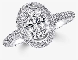 A Graff Oval Shape Diamond Constellation Engagement - Graff Oval Diamond Ring