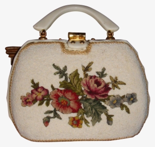 Vintage Adele Handbag Miami, Fl Wicker, Lucite, Petit - Handbag
