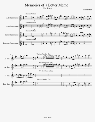 sax quartet memes - say you won t let go trumpet sheet music