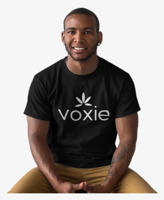 T Shirt Mockup Of A Black Man Sitting - Transparent Black Man Sitting