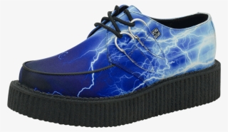 Vegan Blue Lightning Creepers - Blue Lightning Shoes