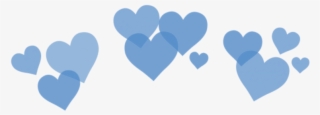 #blue #heart #hearts #crown - Black Heart Crown Png