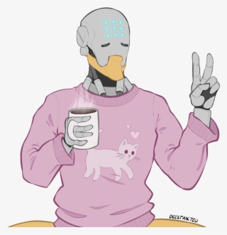 forgot to post this, huh here's a cozy zenyatta with - cartoon