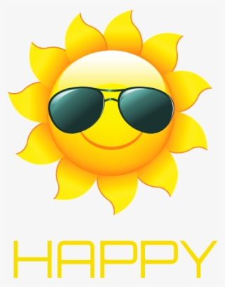 Happy' Poster - ' - Sun With Sunglasses Png